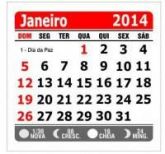 Mini calendário bloquinho com 1000 ano 2014 5x5